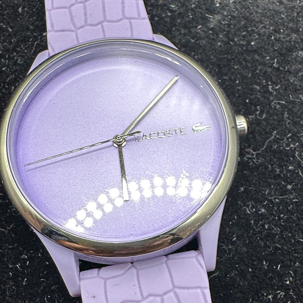 Lacoste Lavender Watch with Silver Accents